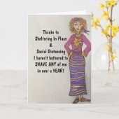 Carte Humour de quarantaine (Fleur jaune)