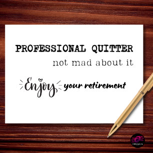Carte Humour de retraite pour Quitter Professionnel