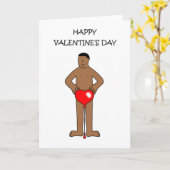 Carte Humour de Saint Valentin d'Afrique américaine (Fleur jaune)