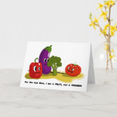 Carte Humour de tomate (Fleur jaune)