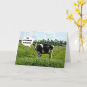Carte Humour de vache (Fleur jaune)