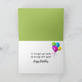 Carte Humour de vache d'anniversaire (Intérieur)