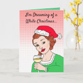 Carte Humour de vin Noël (Fleur jaune)