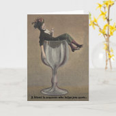 Carte Humour défini par BFF LOL Lady Friendship Secrets (Fleur jaune)