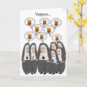 Carte Humour des religieuses catholiques (Fleur jaune)