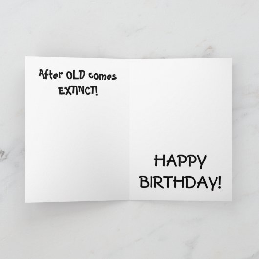 Carte Humour Dinosaur (Intérieur)