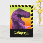 Carte Humour Dinosaur (Fleur jaune)