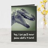 Carte Humour Dinosaur (Fleur jaune)
