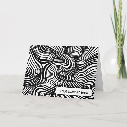 Carte Humour Dizzy Kaleidoscope Insomnia (Devant)