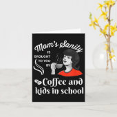 Carte Humour drôle de rentrée des classes Maman_Enseigna (Fleur jaune)