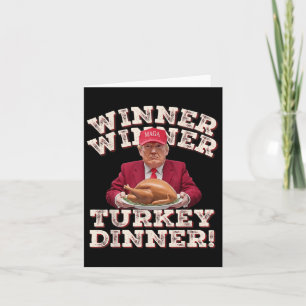 Carte Humour Drôle Gagnant Gagnant Dîner de dinde Thanks