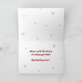 Carte Humour drôle Giraffe Rouge Casquette Vert Frontièr (Intérieur)