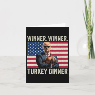 Carte Humour Drôle Trump Gagnant Gagnant Dîner de dinde
