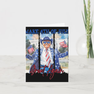 Carte Humour Drôle Trump Rendre 4 juillet grands hommes