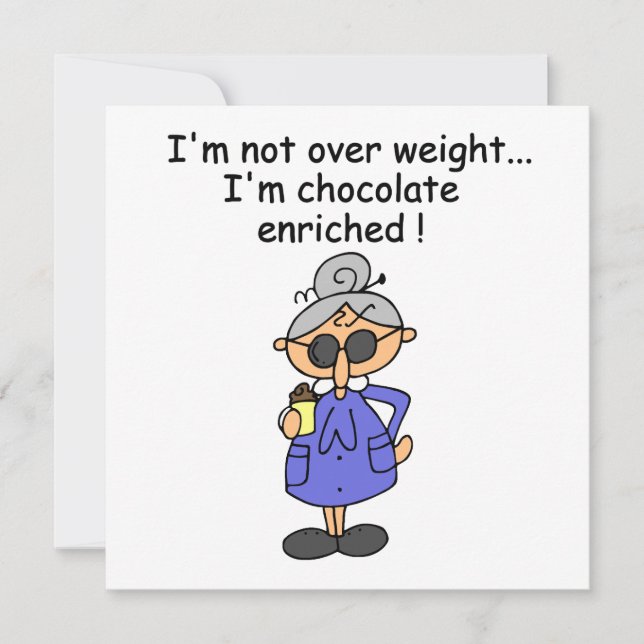 Carte Humour enrichi en chocolat (Devant)