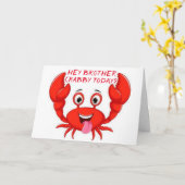 Carte Humour FRÈRE CRABBY POUR VOTRE ANNIVERSAIRE (Fleur jaune)