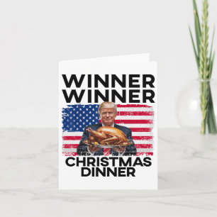 Carte Humour Funny Trump Gagnante du dîner de Noël M