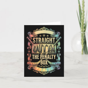 Carte Humour Hockey sur glace droit de la boîte de pénal