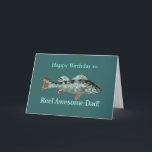 Carte Humour impressionnant d'anniversaire d'humour de<br><div class="desc">Humour impressionnant de pêche de papa de bobine d'amusement pour l'anniversaire du père</div>