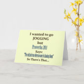 Carte Humour Jogging (Fleur jaune)