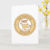 Carte Humour mignon de calembour de moutons de diplômé (Fleur jaune)