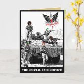 Carte Humour Militaire Drôle Parodie SAS (Fleur jaune)