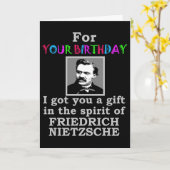 Carte Humour Nietzsche Anniversaire (Fleur jaune)