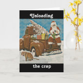 Carte Humour Noël  (Fleur jaune)