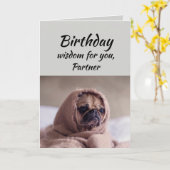 Carte Humour partenaire Anniversaire Sagesse Mignonne Ca (Fleur jaune)