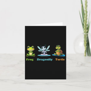 Carte Humour politique subtil Grenouille libellule Yoga