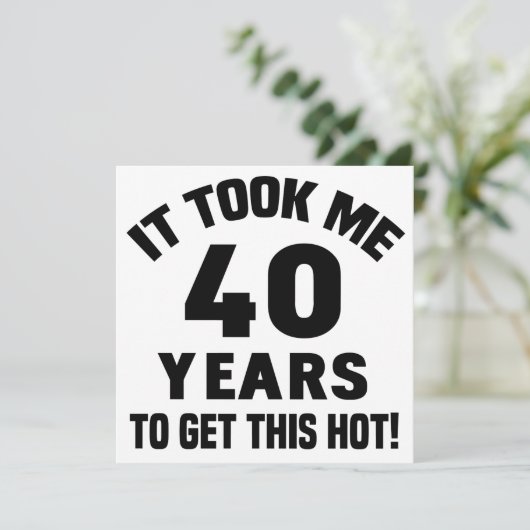 Carte Humour pour 40 ans (Debout devant)