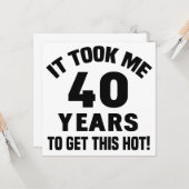 Carte Humour pour 40 ans (Devant/Arrière en situation)