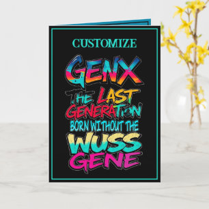 Carte Humour pour toutes occasions de la Génération X