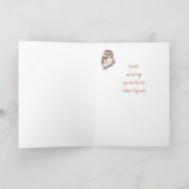 Carte Humour sage fait sur commande de hibou du jour du (Intérieur)