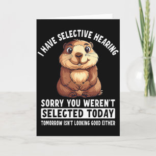 Carte Humour sarcasme cadeau marmotte pour hommes femmes