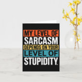Carte Humour sarcastique  (Fleur jaune)