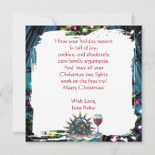 Carte Humour sarcastique de Noël drôle (Dos)