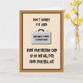 Carte Humour secret 60e anniversaire (Fleur jaune)