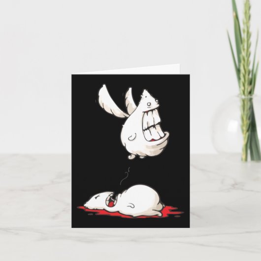 Carte Humour Sombre Fantôme Créature Étrange (Devant)