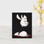 Carte Humour Sombre Fantôme Créature Étrange (Fleur jaune)