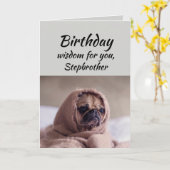 Carte Humour Stepbrother Anniversaire Sagesse Mignonne C (Fleur jaune)