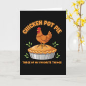 Carte Humour sur la tourte au poulet amateur de poulet d (Fleur jaune)