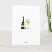 Carte Humour sur le vin Rêvant d'un Noël blanc Drôle (Dos)