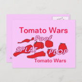 Carte Humour Tomato Wars (Devant / Derrière)