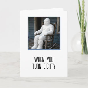 Carte Humour vieillissant pour 80e anniversaire
