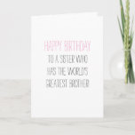 Carte Humourous Birthday Sister<br><div class="desc">Funny quotes to crack even the hardest nuts ; )</div>
