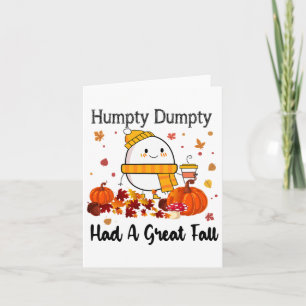 Carte Humpty Dumpty A Eu Une Grande Chute D'Automne Drôl