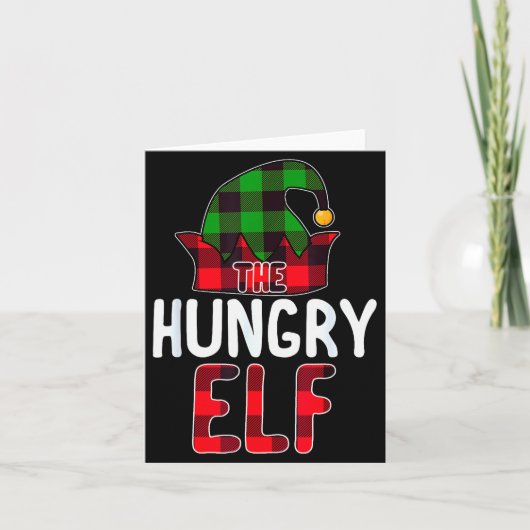 Carte Hungry Elf Matching Family Group Christmas Party P (Devant)