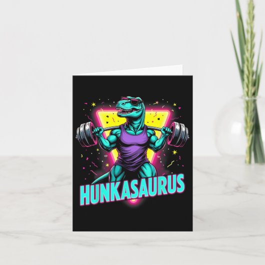 Carte Hunkasaurus Poids Bodybuilding Gym entraînement (Devant)