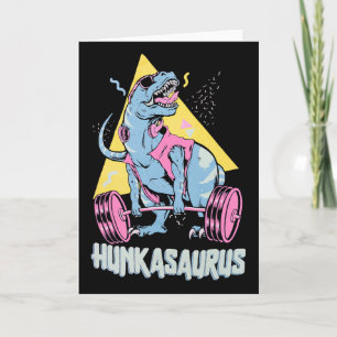 Carte Hunkasaurus T Rex Dinosaure Drôle De Gym Et D'entr